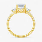 The Iconic 3-Stone Twisted Engagement Ring | Emerald