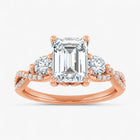 The Iconic 3-Stone Twisted Engagement Ring | Emerald
