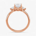 The Iconic 3-Stone Twisted Engagement Ring | Emerald