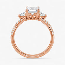 The Iconic 3-Stone Twisted Engagement Ring | Emerald