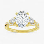 The Iconic 3-Stone Twisted Engagement Ring | Oval