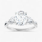 The Iconic 3-Stone Twisted Engagement Ring | Oval