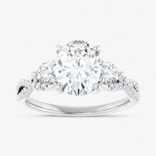 The Iconic 3-Stone Twisted Engagement Ring | Oval