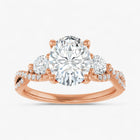 The Iconic 3-Stone Twisted Engagement Ring | Oval