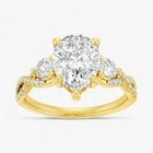 The Iconic 3-Stone Twisted Engagement Ring | Pear