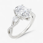 The Iconic 3-Stone Twisted Engagement Ring | Pear