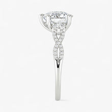 The Iconic 3-Stone Twisted Engagement Ring | Pear