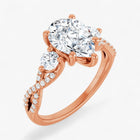 The Iconic 3-Stone Twisted Engagement Ring | Pear