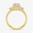The Iconic 3-Stone Twisted Engagement Ring | Cushion