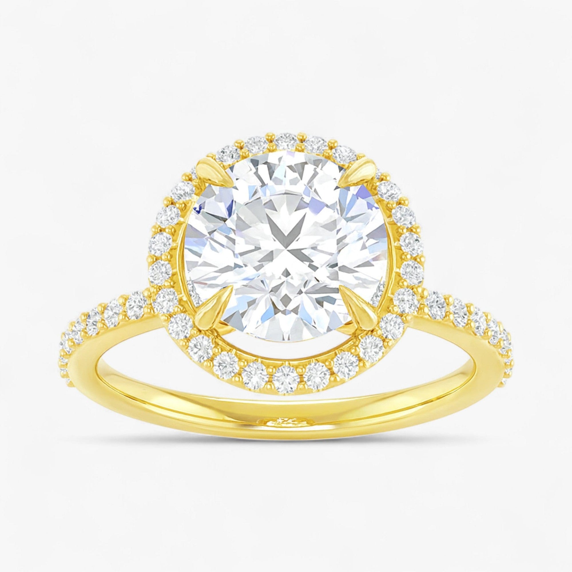 The Timeless Pavé Halo Engagement Ring | Round