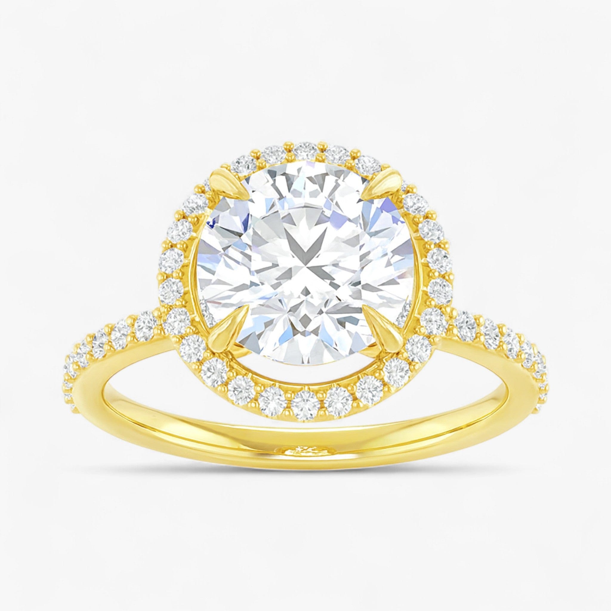 The Timeless Pavé Halo Engagement Ring | Round