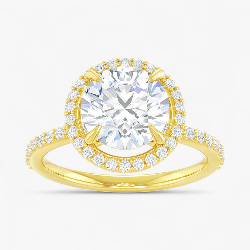 The Timeless Pavé Halo Engagement Ring | Round