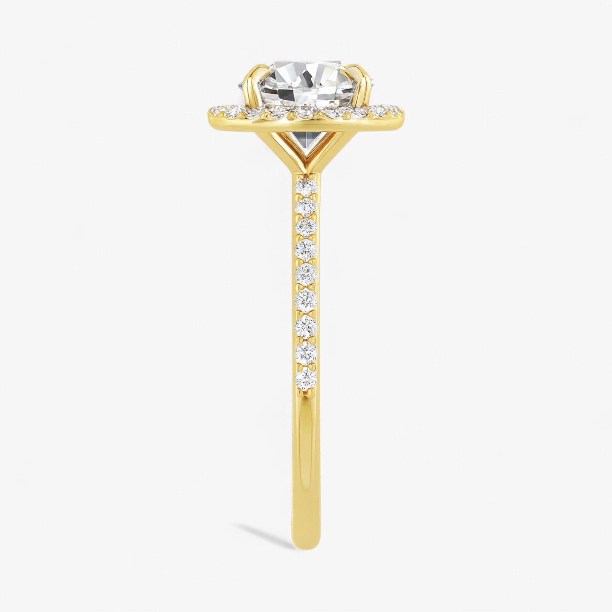 The Timeless Pavé Halo Engagement Ring | Round