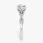 The Iconic 3-Stone Twisted Engagement Ring | Cushion