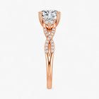 The Iconic 3-Stone Twisted Engagement Ring | Cushion