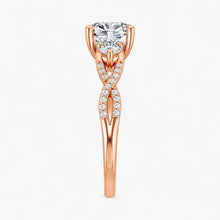 The Iconic 3-Stone Twisted Engagement Ring | Cushion