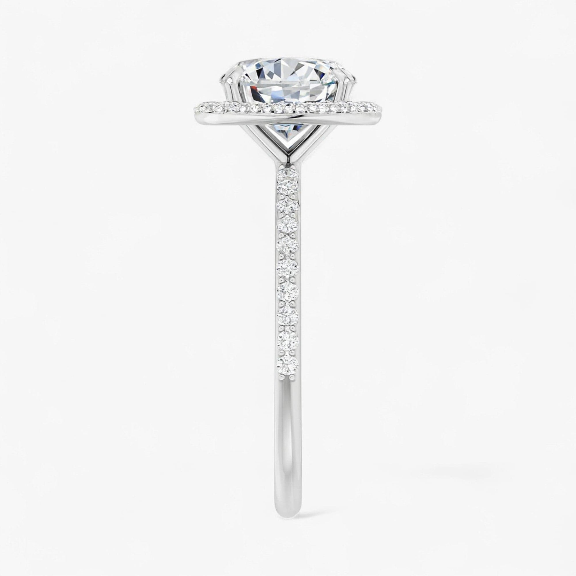 The Timeless Pavé Halo Engagement Ring | Round
