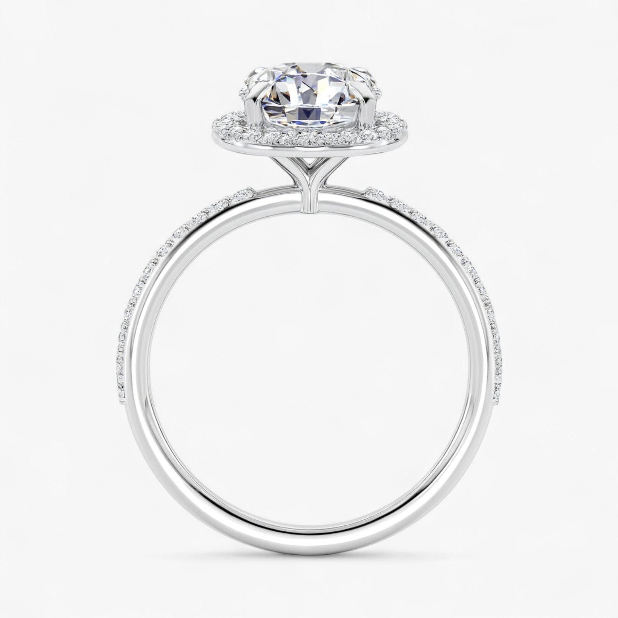 The Timeless Pavé Halo Engagement Ring | Round
