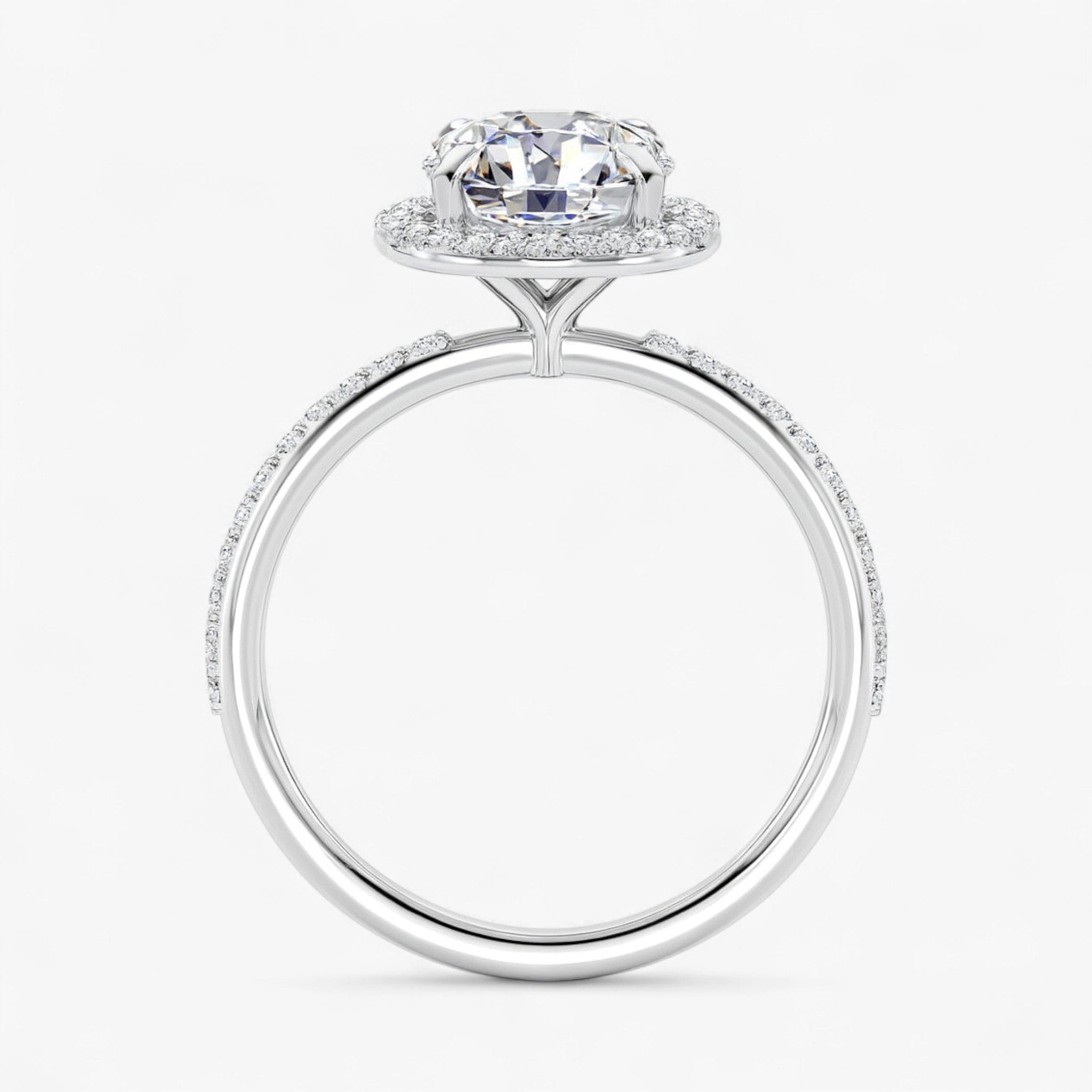 The Timeless Pavé Halo Engagement Ring | Round