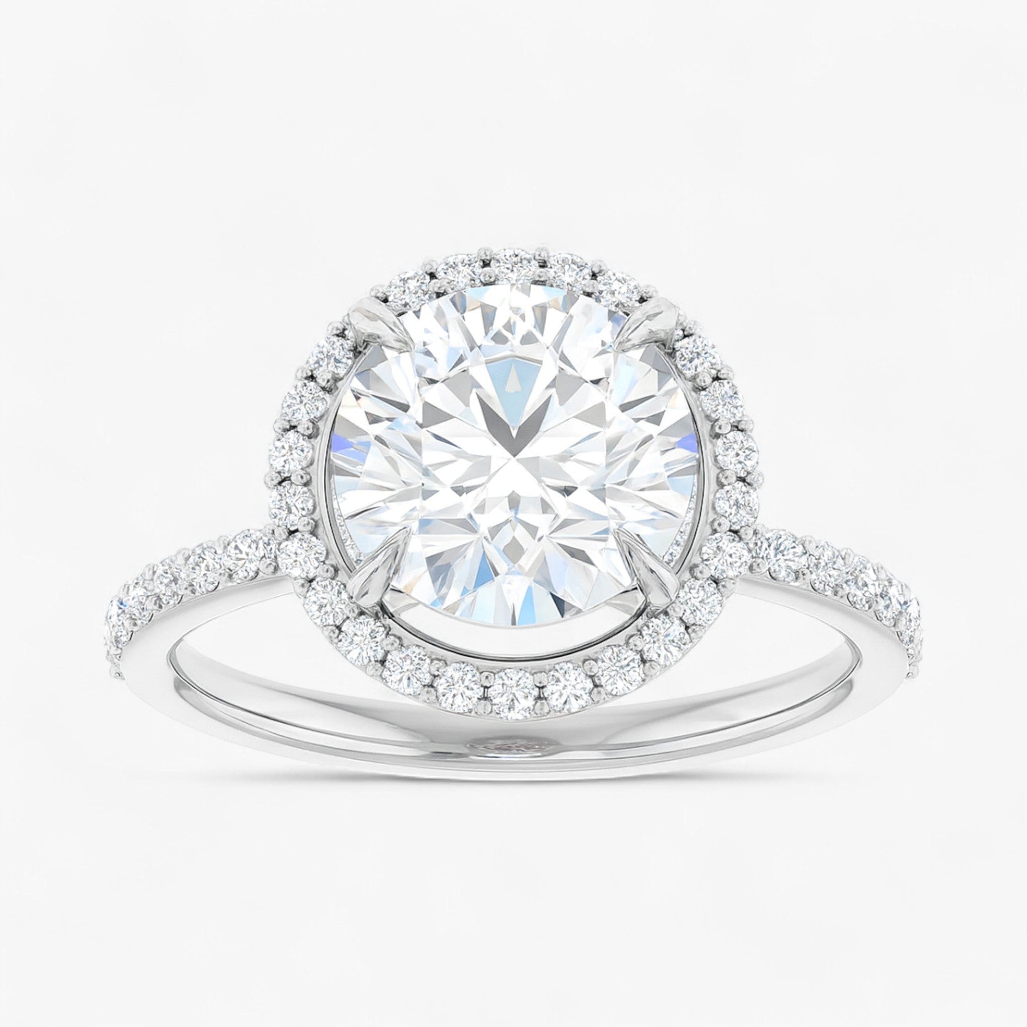 The Timeless Pavé Halo Engagement Ring | Round