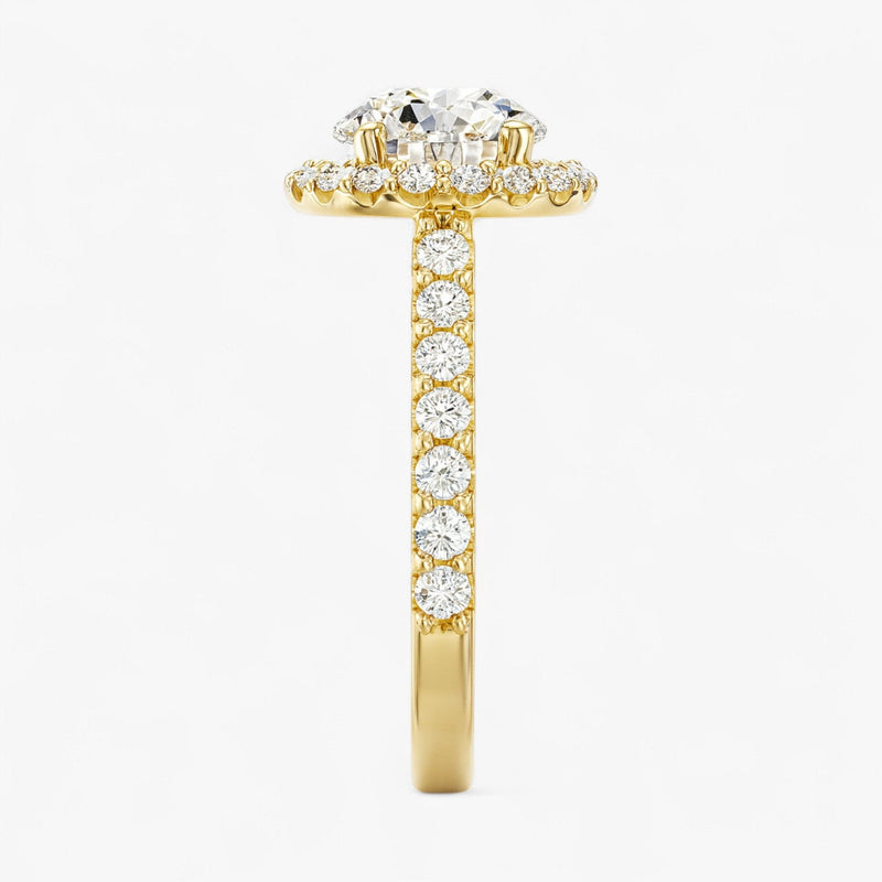 The Iconic Pavé Halo Engagement Ring | Round