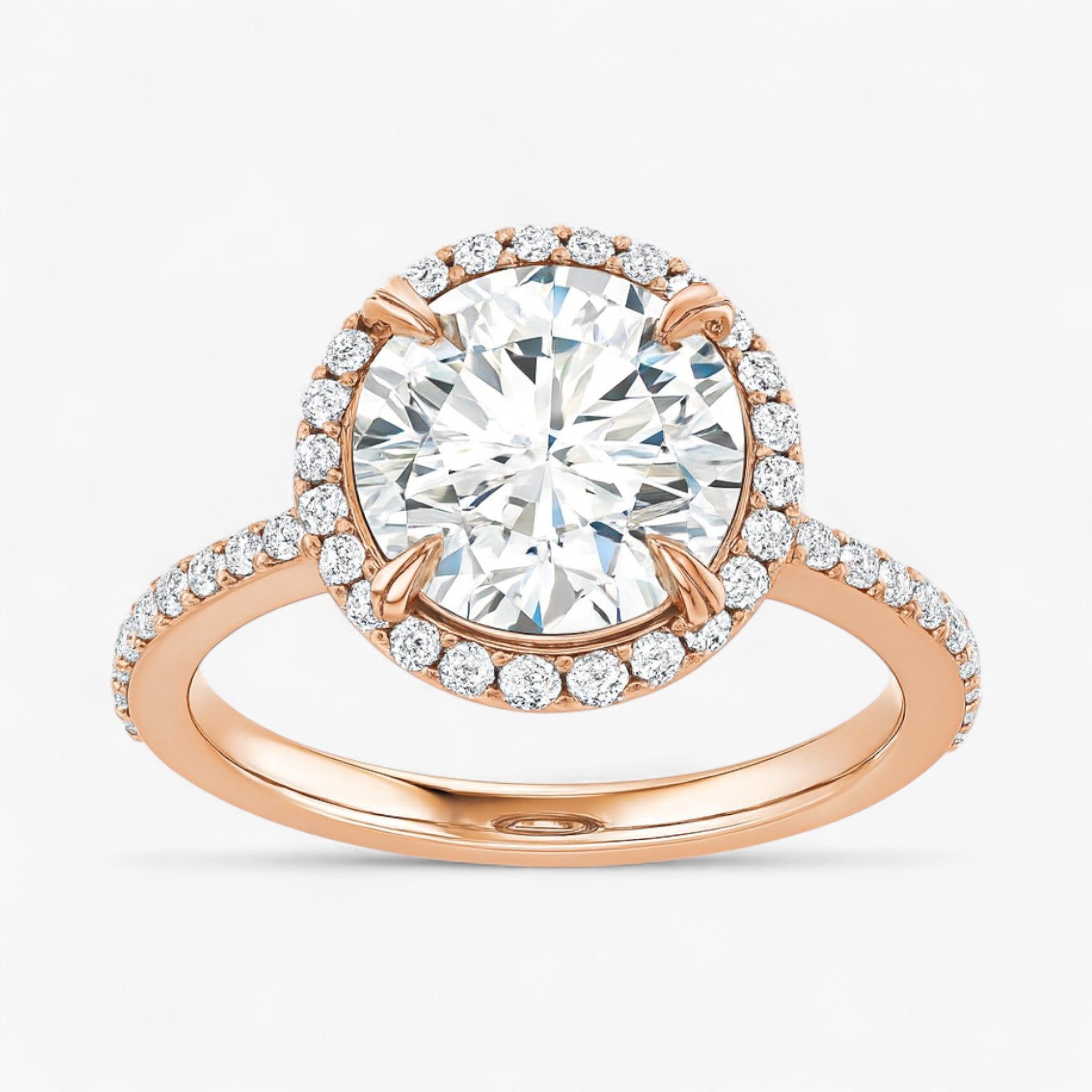 The Timeless Pavé Halo Engagement Ring | Round