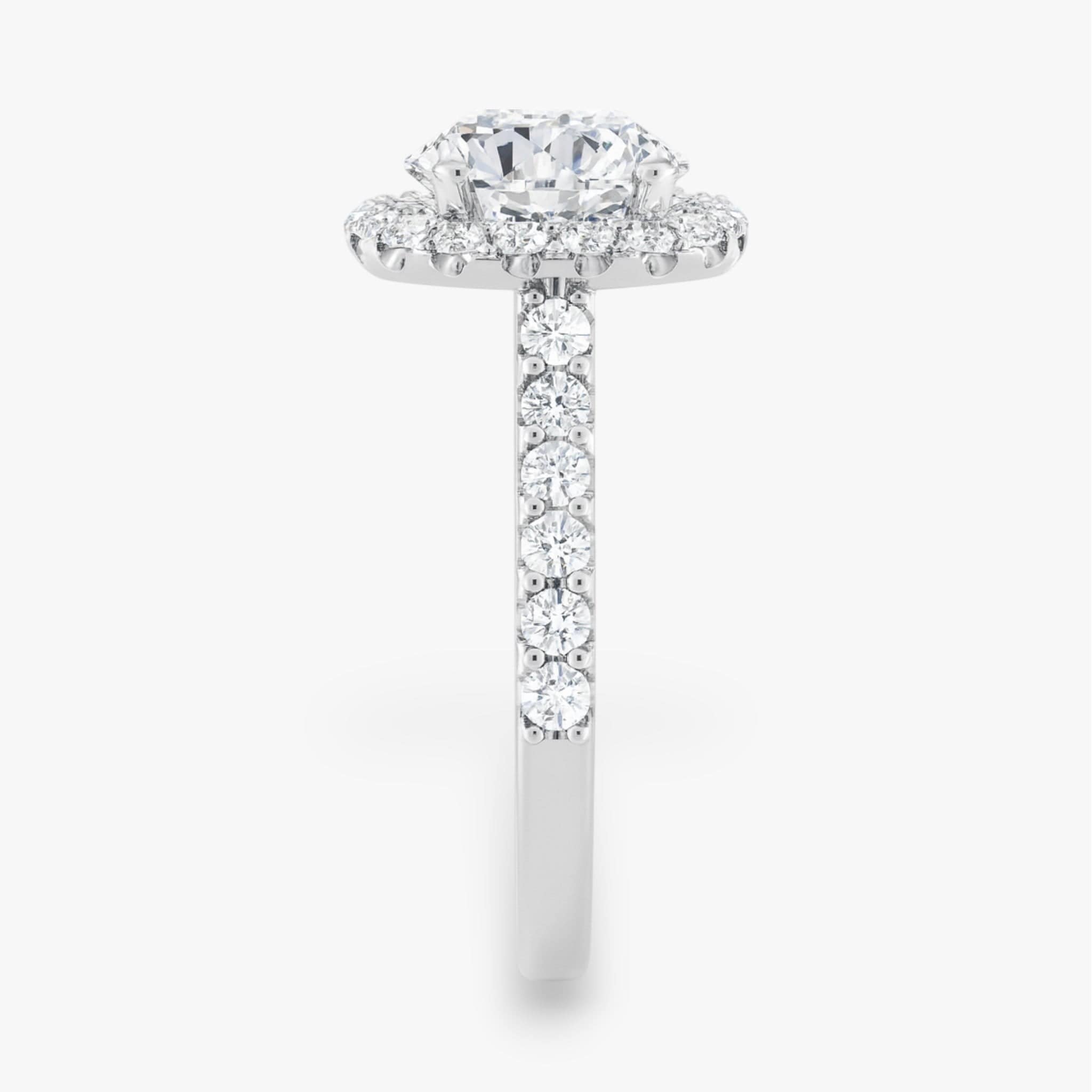 The Iconic Pavé Halo Engagement Ring | Round
