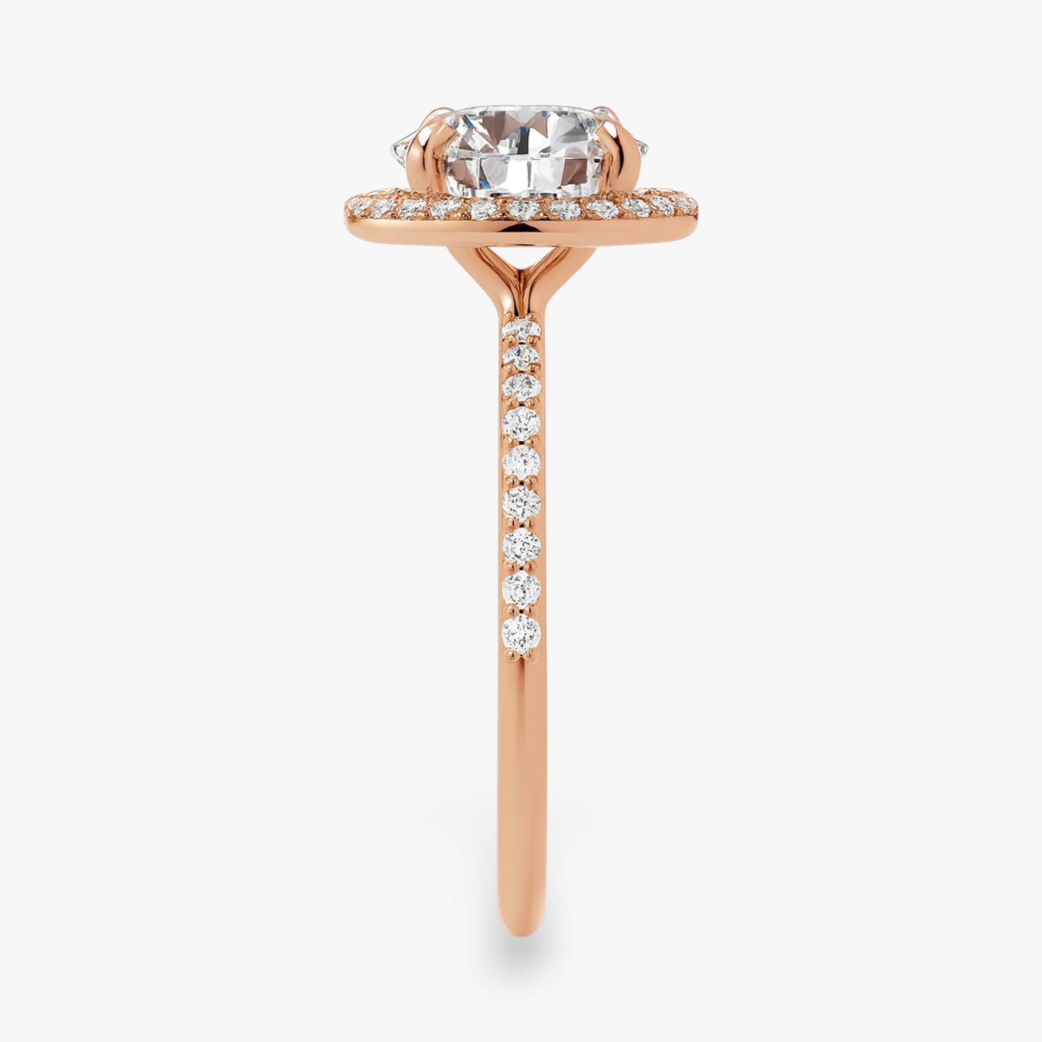 The Timeless Pavé Halo Engagement Ring | Round