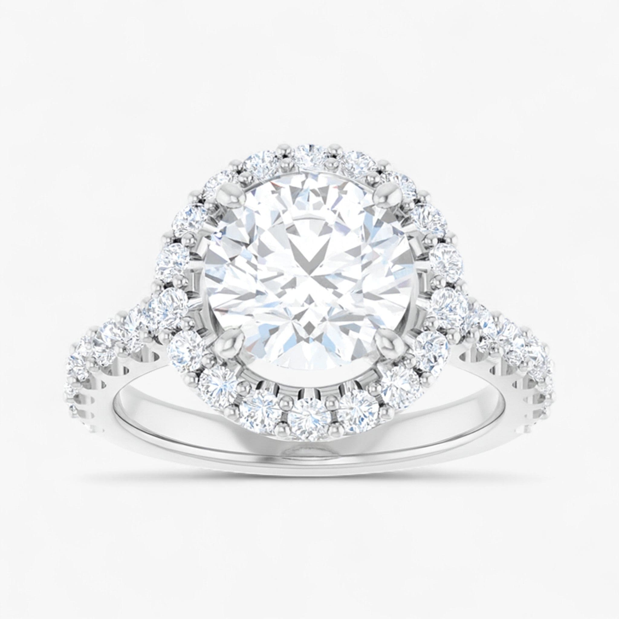 The Iconic Pavé Halo Engagement Ring | Round