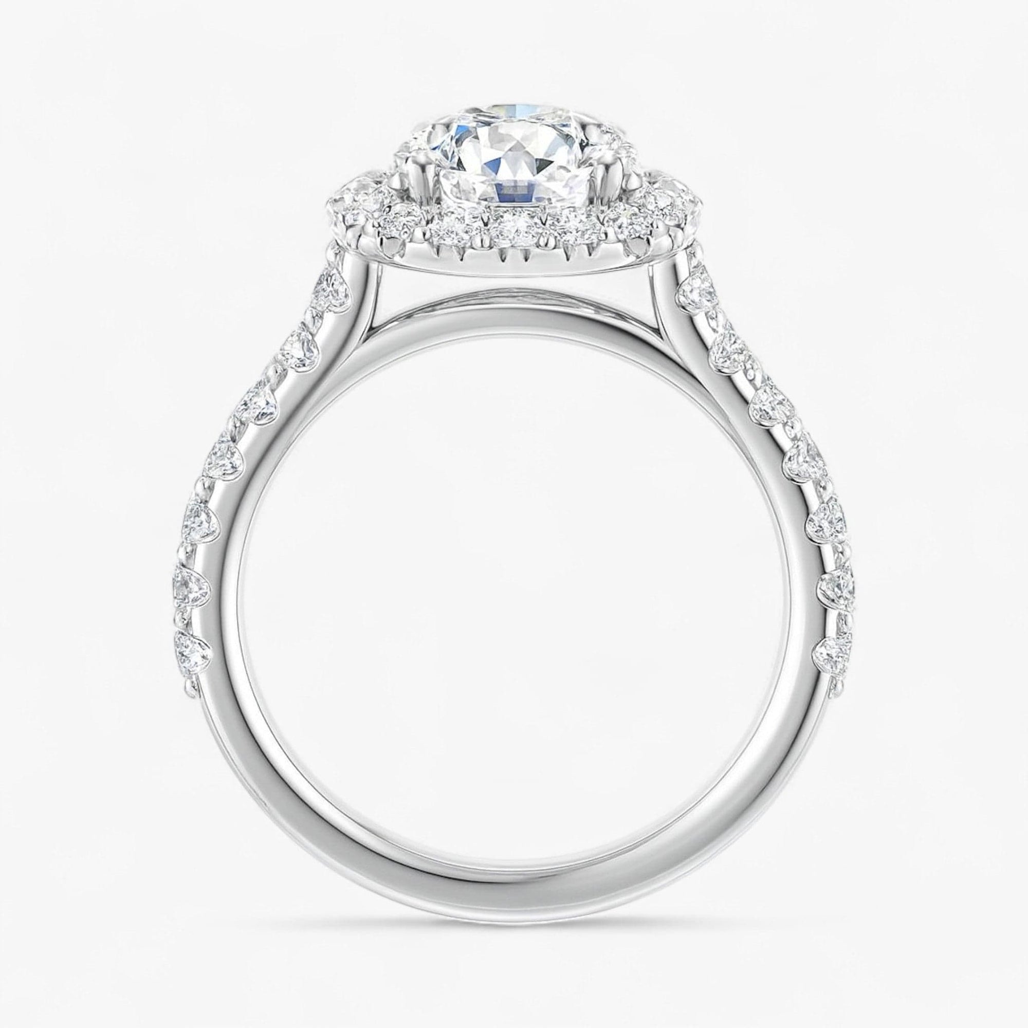 The Iconic Pavé Halo Engagement Ring | Round