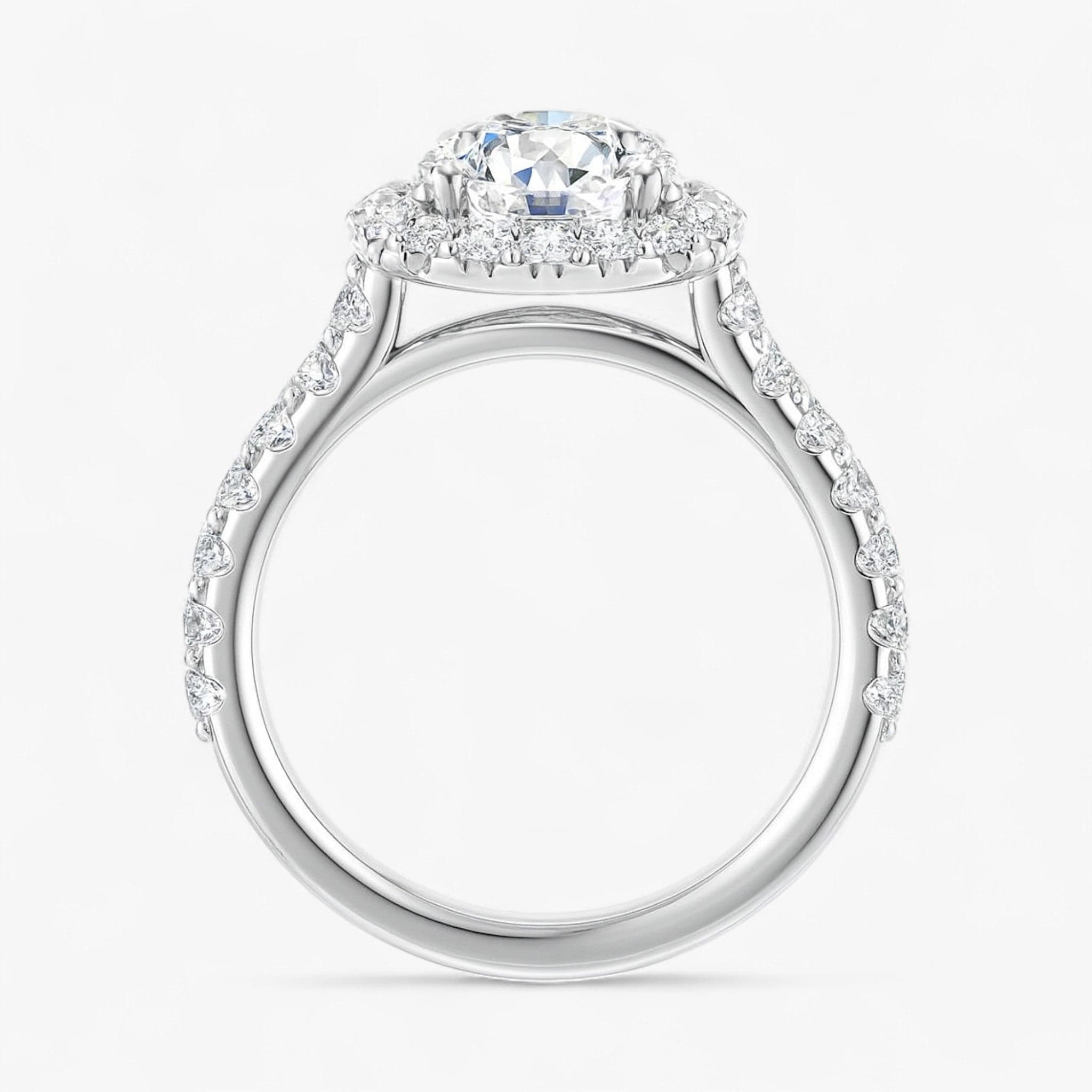 The Iconic Pavé Halo Engagement Ring | Round