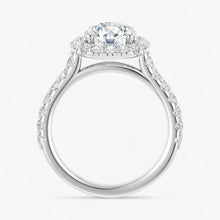 The Iconic Pavé Halo Engagement Ring | Round