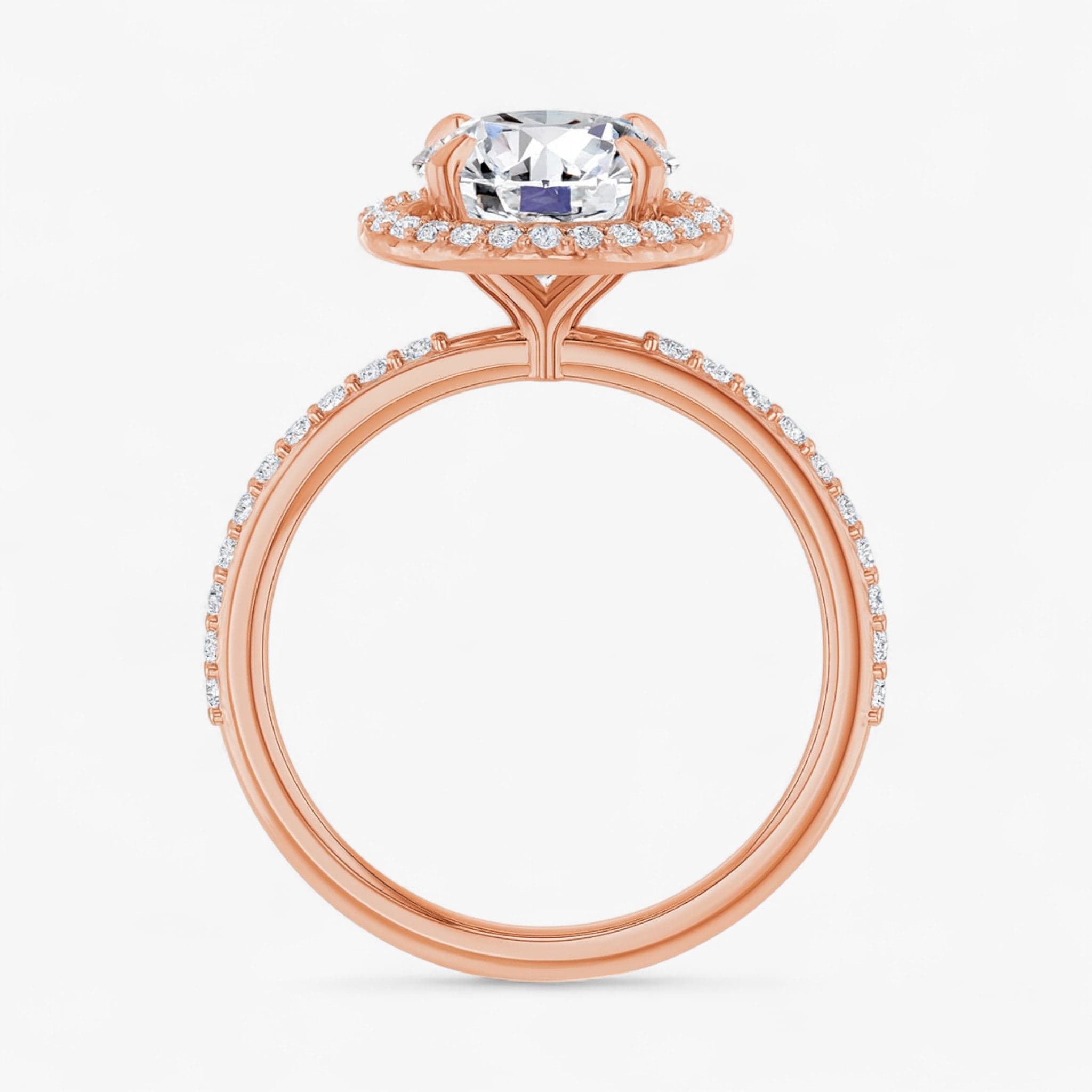The Timeless Pavé Halo Engagement Ring | Round