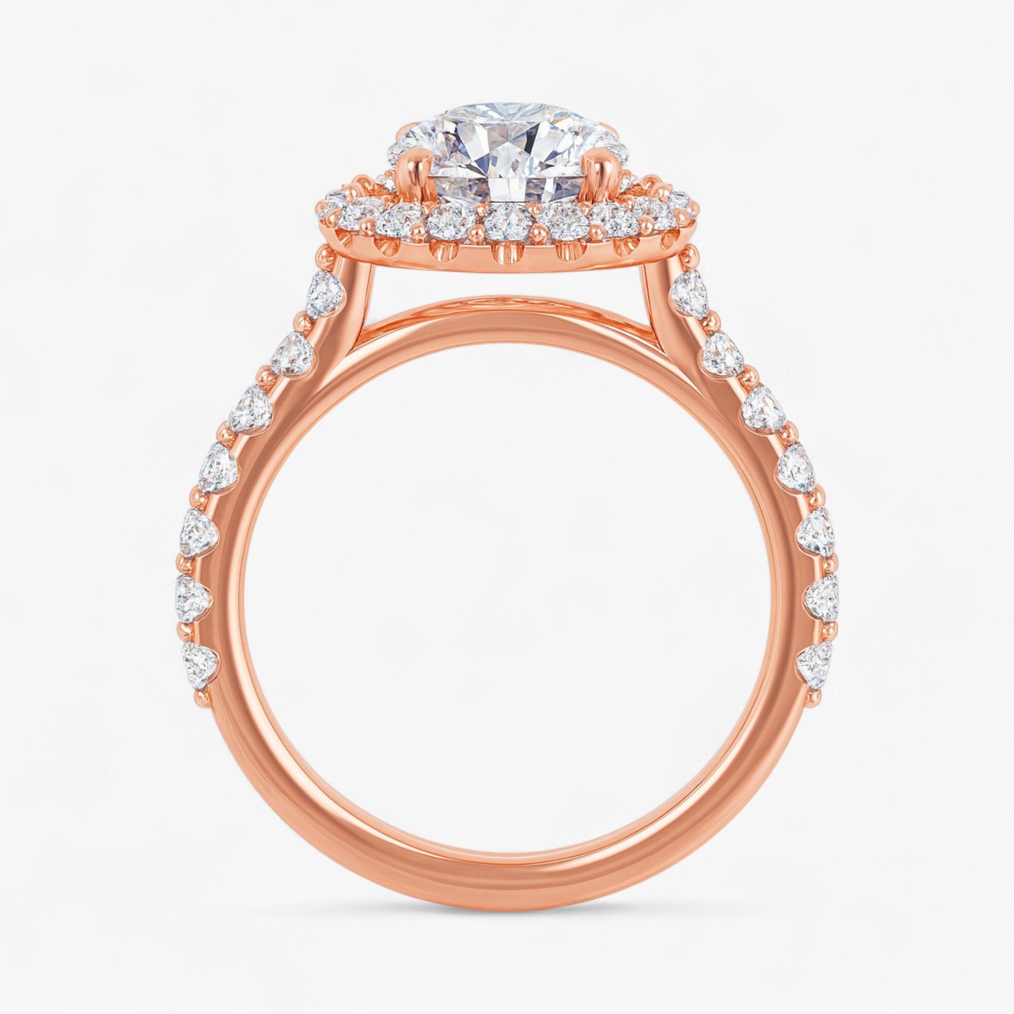 The Iconic Pavé Halo Engagement Ring | Round