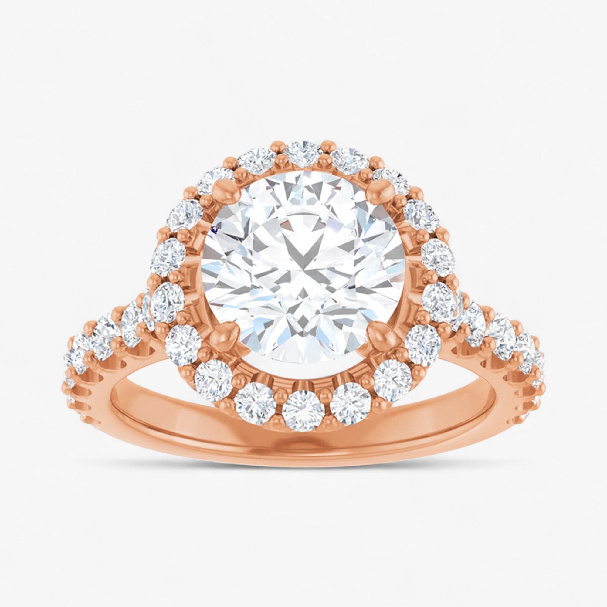 The Iconic Pavé Halo Engagement Ring | Round