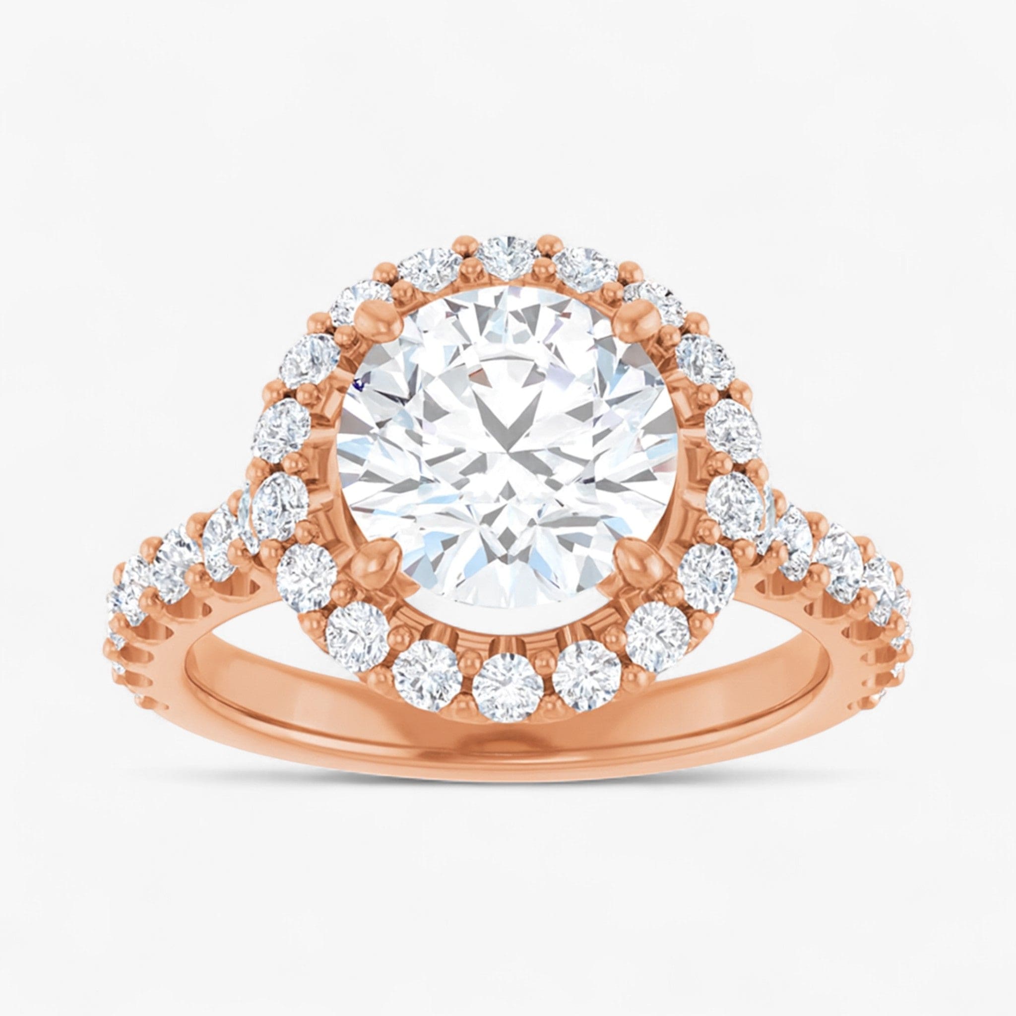 The Iconic Pavé Halo Engagement Ring | Round