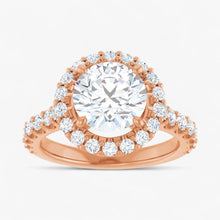 The Iconic Pavé Halo Engagement Ring | Round