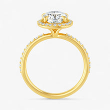 The Timeless Pavé Halo Engagement Ring | Oval
