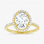 The Timeless Pavé Halo Engagement Ring | Oval
