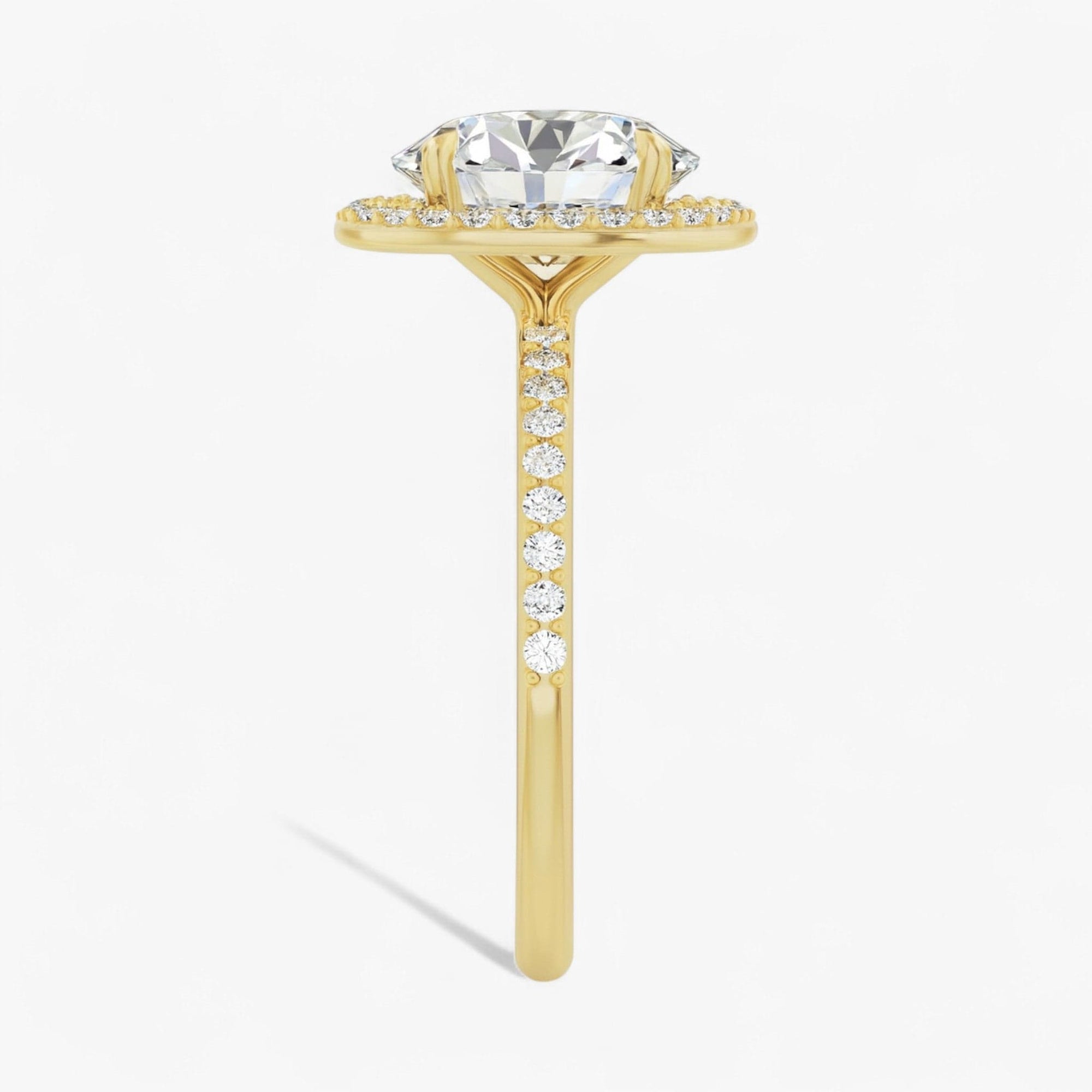 The Timeless Pavé Halo Engagement Ring | Oval