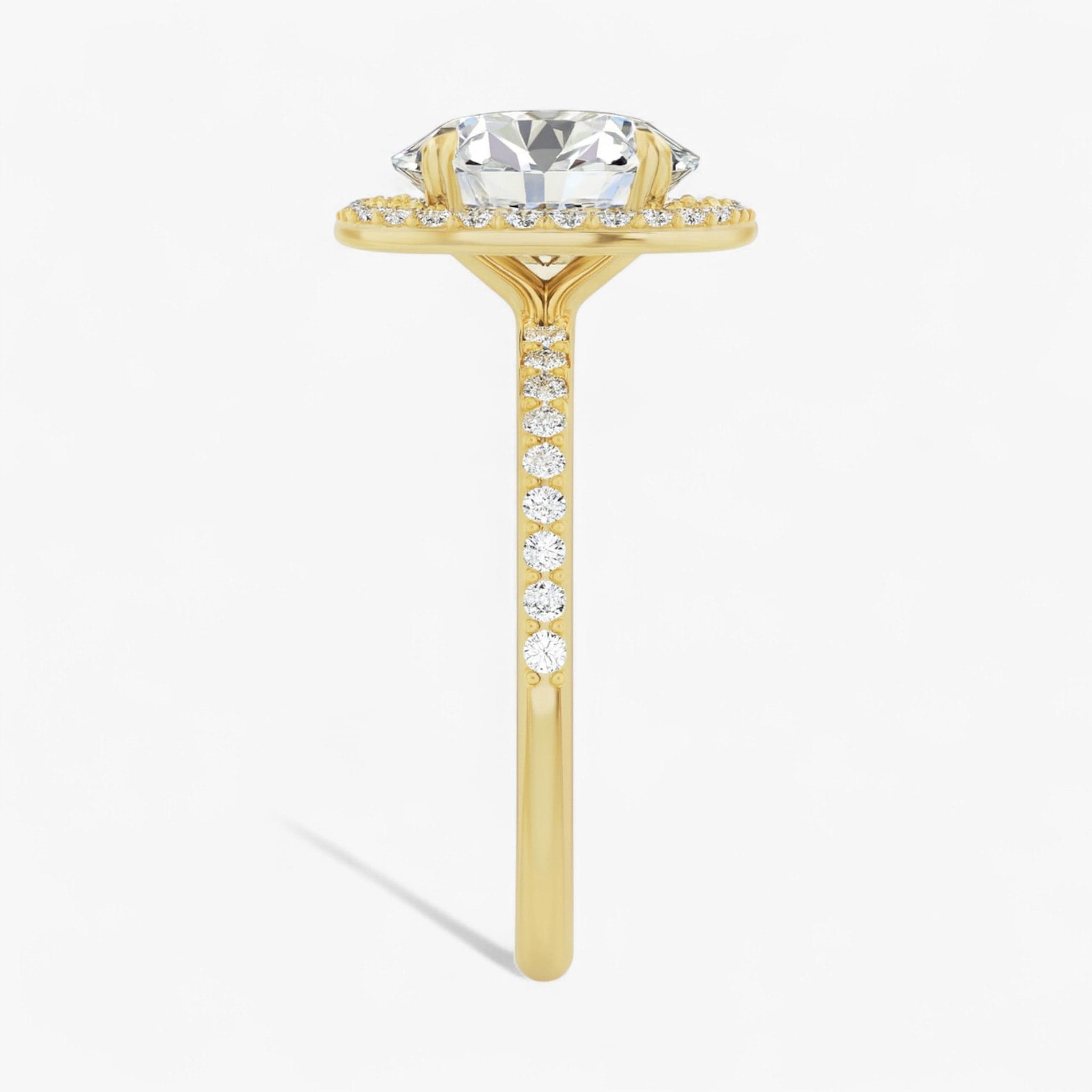 The Timeless Pavé Halo Engagement Ring | Oval