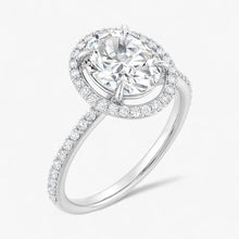 The Timeless Pavé Halo Engagement Ring | Oval