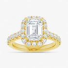 The Iconic Pavé Halo Engagement Ring | Emerald