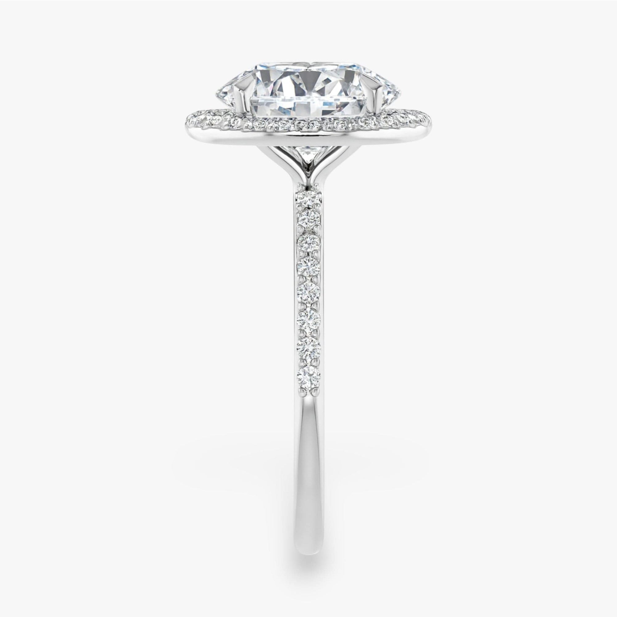 The Timeless Pavé Halo Engagement Ring | Oval