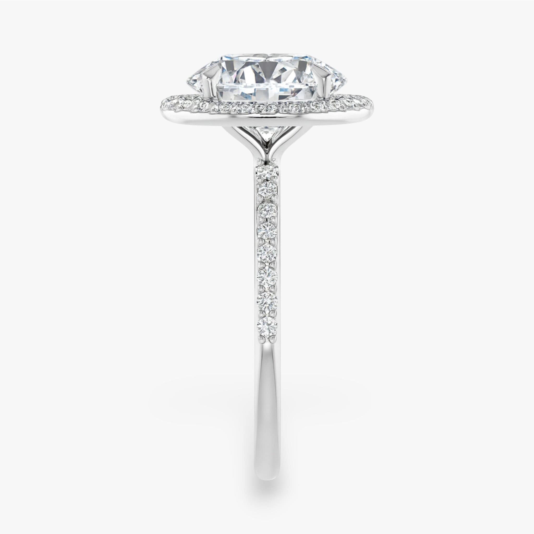 The Timeless Pavé Halo Engagement Ring | Oval