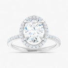 The Timeless Pavé Halo Engagement Ring | Oval