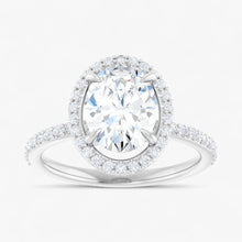 The Timeless Pavé Halo Engagement Ring | Oval