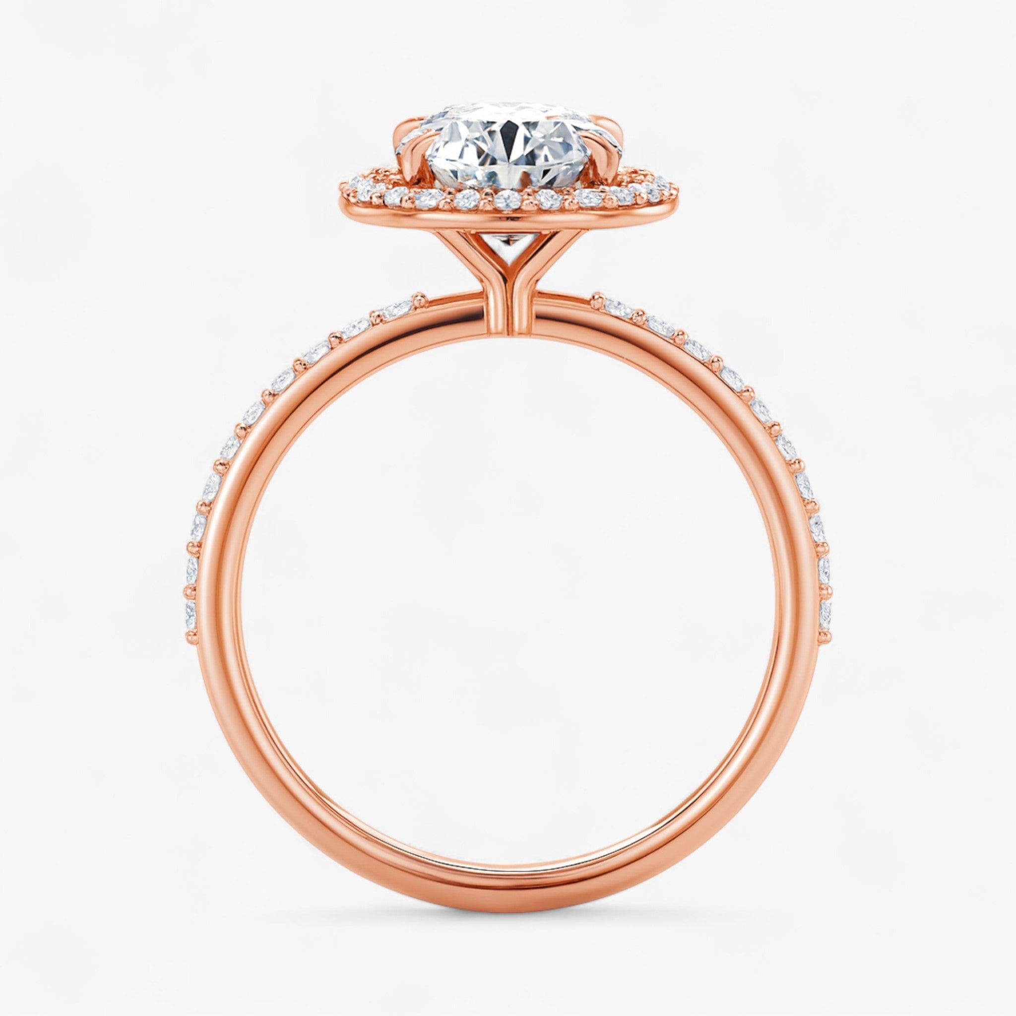 The Timeless Pavé Halo Engagement Ring | Oval
