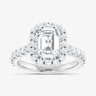 The Iconic Pavé Halo Engagement Ring | Emerald