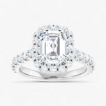 The Iconic Pavé Halo Engagement Ring | Emerald